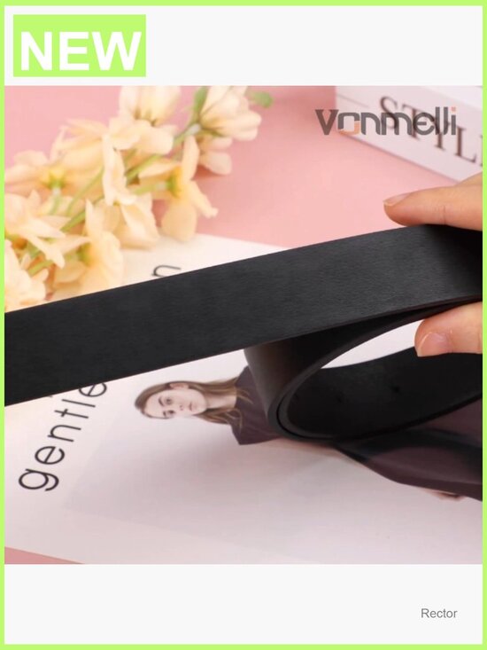 2 Pack Faux Leather Belts for Jeans Dresses Gold Buckle Ladies Belt main image 4
